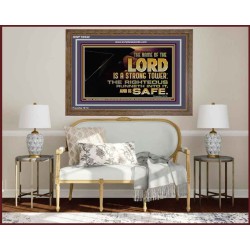 THE NAME OF THE LORD IS A STRONG TOWER  Contemporary Christian Wall Art  GWF10542  "45X33"