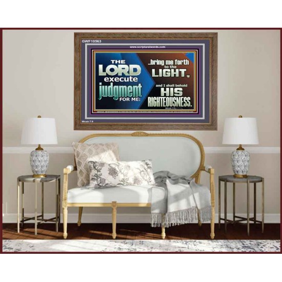 BRING ME FORTH TO THE LIGHT O LORD JEHOVAH  Scripture Art Prints Wooden Frame  GWF10563  