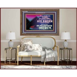 THE LORD DELIGHTETH IN MERCY  Contemporary Christian Wall Art Wooden Frame  GWF10564  "45X33"