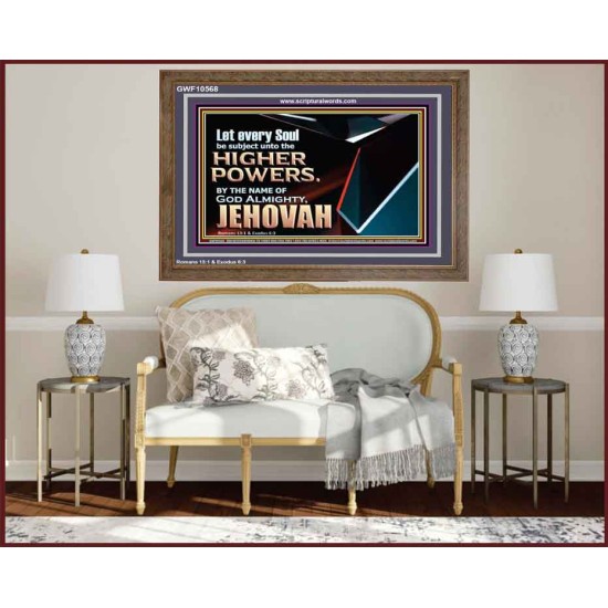 JEHOVAH ALMIGHTY THE GREATEST POWER  Contemporary Christian Wall Art Wooden Frame  GWF10568  