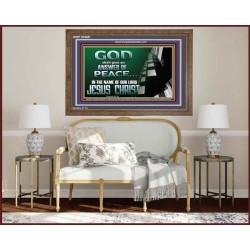 GOD SHALL GIVE YOU AN ANSWER OF PEACE  Christian Art Wooden Frame  GWF10569  "45X33"