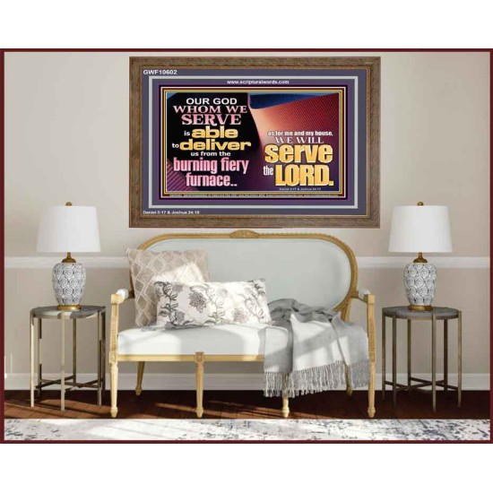 OUR GOD WHOM WE SERVE IS ABLE TO DELIVER US  Custom Wall Scriptural Art  GWF10602  