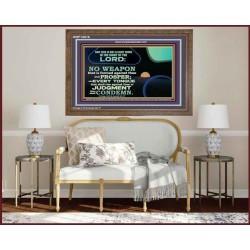 NO WEAPON THAT IS FORMED AGAINST THEE SHALL PROSPER  Custom Inspiration Scriptural Art Wooden Frame  GWF10616  "45X33"