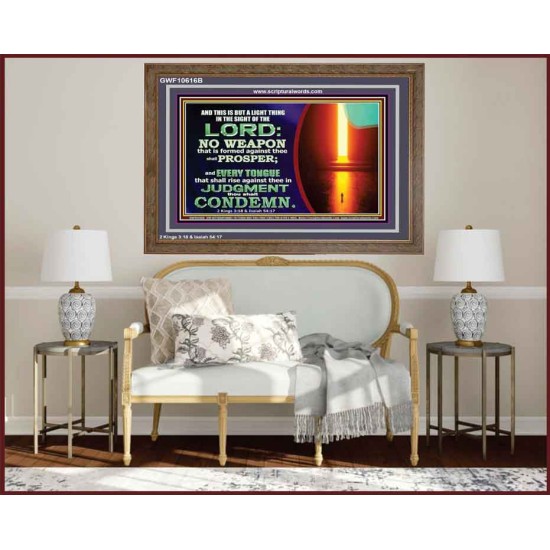 CONDEMN EVERY TONGUE THAT RISES AGAINST YOU IN JUDGEMENT  Custom Inspiration Scriptural Art Wooden Frame  GWF10616B  