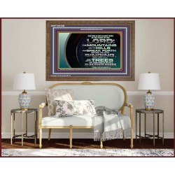 GO OUT WITH CELEBRATION AND BACK IN PEACE  Unique Bible Verse Wooden Frame  GWF10618B  "45X33"