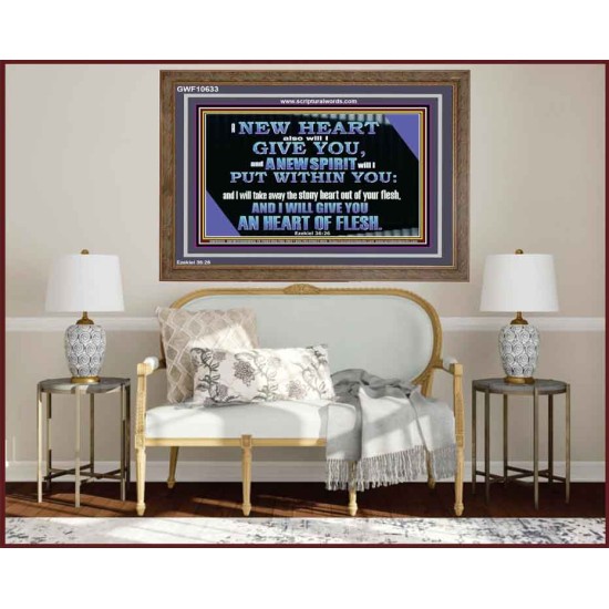 I WILL GIVE YOU A NEW HEART AND NEW SPIRIT  Bible Verse Wall Art  GWF10633  