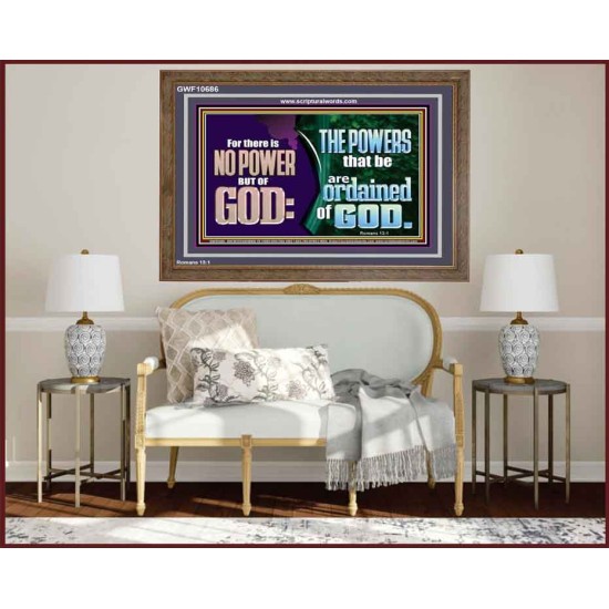 THERE IS NO POWER BUT OF GOD THE POWERS THAT BE ARE ORDAINED OF GOD  Church Wooden Frame  GWF10686  