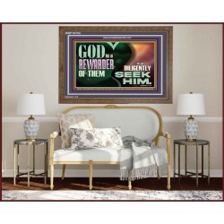 GOD IS A REWARDER OF THEM THAT DILIGENTLY SEEK HIM  Large Scripture Wall Art  GWF10723  "45X33"