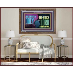 DILIGENTLY OBEY THE VOICE OF THE LORD OUR GOD  Bible Verse Art Prints  GWF10724  "45X33"