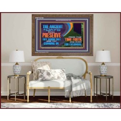 THE ANCIENT OF DAYS SHALL PRESERVE THY GOING OUT AND COMING  Scriptural Wall Art  GWF10730  "45X33"