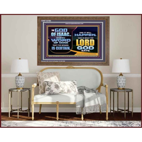 THE WORD OF THE LORD IS CERTAIN AND IT WILL HAPPEN  Modern Christian Wall Décor  GWF10780  