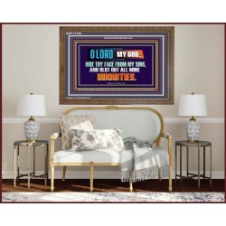 HIDE THY FACE FROM MY SINS AND BLOT OUT ALL MINE INIQUITIES  Bible Verses Wall Art & Decor   GWF11738  "45X33"
