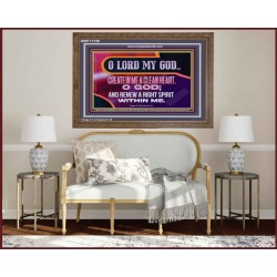 CREATE IN ME A CLEAN HEART O GOD  Bible Verses Wooden Frame  GWF11739  "45X33"