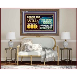 THY SPIRIT IS GOOD LEAD ME INTO THE LAND OF UPRIGHTNESS  Unique Power Bible Wooden Frame  GWF11924  "45X33"