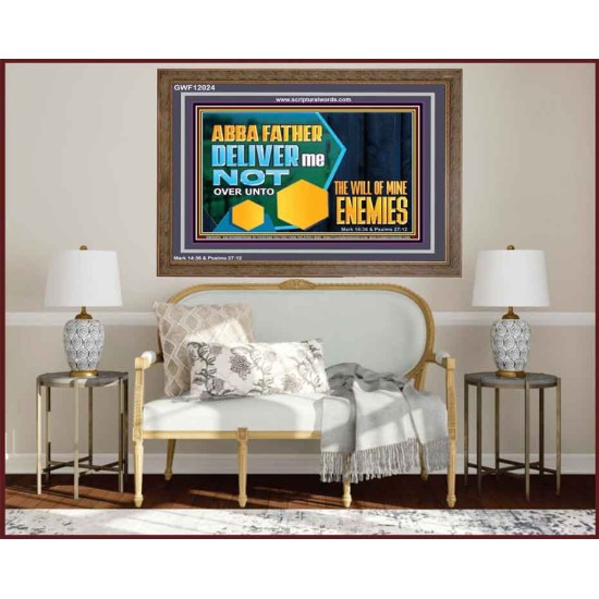 DELIVER ME NOT OVER UNTO THE WILL OF MINE ENEMIES  Children Room Wall Wooden Frame  GWF12024  
