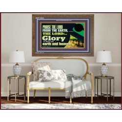 PRAISE THE LORD FROM THE EARTH  Children Room Wall Wooden Frame  GWF12033  "45X33"