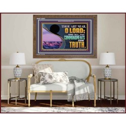 ALL THY COMMANDMENTS ARE TRUTH  Scripture Art Wooden Frame  GWF12051  "45X33"