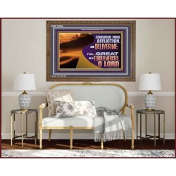 CONSIDER MINE AFFLICTION O LORD  Christian Artwork Glass Wooden Frame  GWF12052  "45X33"