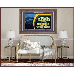 CERTAINLY I WILL BE WITH THEE SAITH THE LORD  Unique Bible Verse Wooden Frame  GWF12063  "45X33"