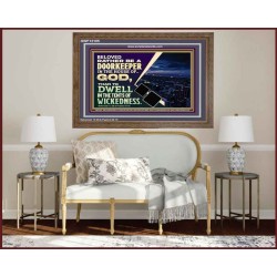 BELOVED RATHER BE A DOORKEEPER IN THE HOUSE OF GOD  Bible Verse Wooden Frame  GWF12105  "45X33"