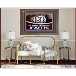 LOOKING UNTO JESUS THE AUTHOR AND FINISHER OF OUR FAITH  Modern Wall Art  GWF12114  "45X33"