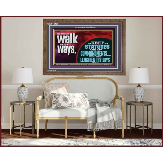 KEEP MY STATUTES AND MY COMMANDMENTS  Custom Wall Scripture Art  GWF12125  