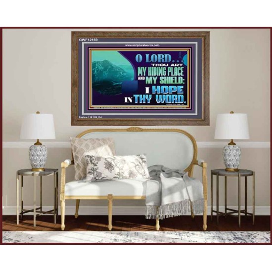 THOU ART MY HIDING PLACE AND SHIELD  Large Custom Wooden Frame   GWF12159  