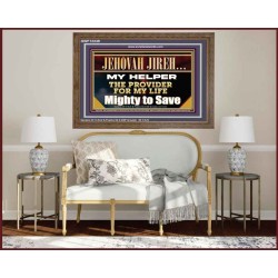 JEHOVAH JIREH MY HELPER THE PROVIDER FOR MY LIFE  Unique Power Bible Wooden Frame  GWF12249  "45X33"