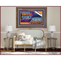 WHATSOEVER IS BORN OF GOD OVERCOMETH THE WORLD  Ultimate Inspirational Wall Art Picture  GWF12359  "45X33"