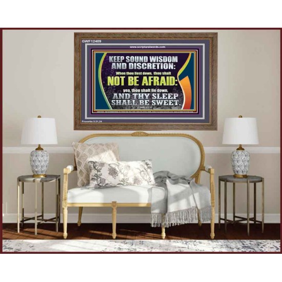 THY SLEEP SHALL BE SWEET  Ultimate Inspirational Wall Art  Wooden Frame  GWF12409  