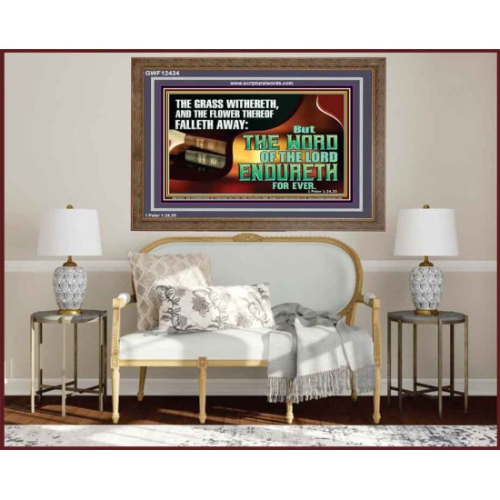 THE WORD OF THE LORD ENDURETH FOR EVER  Sanctuary Wall Wooden Frame  GWF12434  