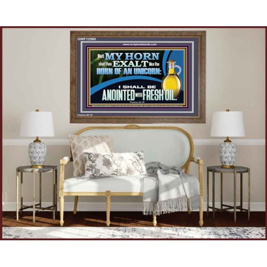 ANOINTED WITH FRESH OIL  Large Scripture Wall Art  GWF12590  