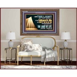 HE THAT FOLLOWETH ME SHALL NOT WALK IN DARKNESS  Modern Christian Wall Décor  GWF12956  "45X33"