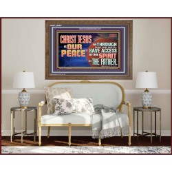 CHRIST JESUS IS OUR PEACE  Christian Paintings Wooden Frame  GWF12967  "45X33"