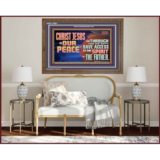 CHRIST JESUS IS OUR PEACE  Christian Paintings Wooden Frame  GWF12967  