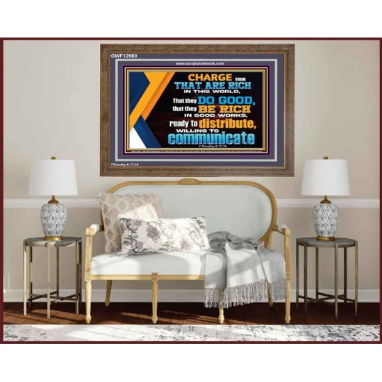 DO GOOD AND BE RICH IN GOOD WORKS  Religious Wall Art   GWF12980  