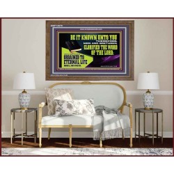 GLORIFIED THE WORD OF THE LORD  Righteous Living Christian Wooden Frame  GWF13070  "45X33"