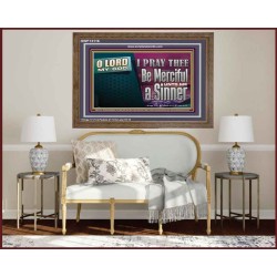 O LORD MY GOD BE MERCIFUL UNTO ME A SINNER  Religious Wall Art Wooden Frame  GWF13116  "45X33"