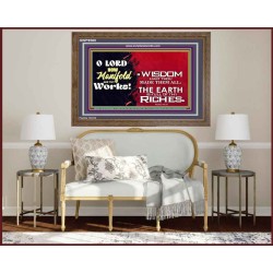 MANY ARE THY WONDERFUL WORKS O LORD  Children Room Wooden Frame  GWF9580  "45X33"