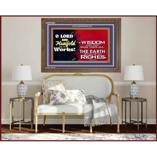 MANY ARE THY WONDERFUL WORKS O LORD  Children Room Wooden Frame  GWF9580  