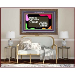 REMEMBER ME O GOD WITH THY FAVOUR AND SALVATION  Ultimate Inspirational Wall Art Wooden Frame  GWF9582  "45X33"