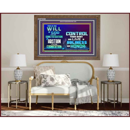 THE WILL OF GOD SANCTIFICATION HOLINESS AND RIGHTEOUSNESS  Church Wooden Frame  GWF9588  