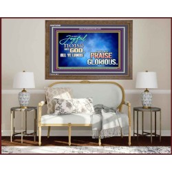 MAKE A JOYFUL NOISE UNTO TO OUR GOD JEHOVAH  Wall Art Wooden Frame  GWF9598  "45X33"