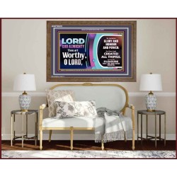 LORD GOD ALMIGHTY HOSANNA IN THE HIGHEST  Contemporary Christian Wall Art Wooden Frame  GWF9925  "45X33"