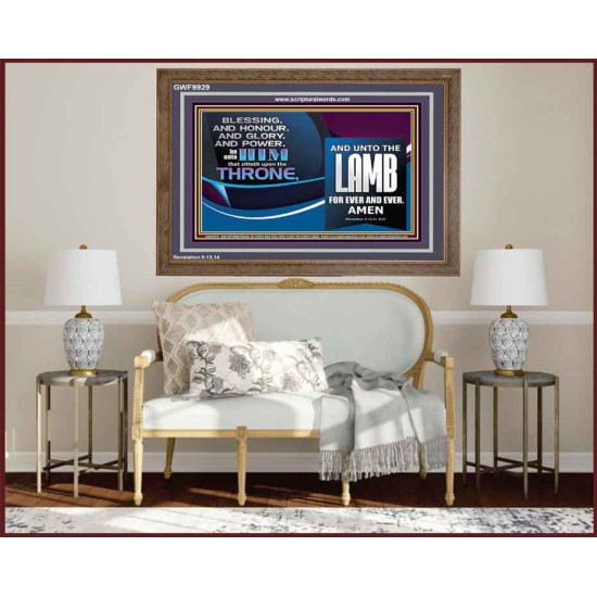 THE ONE SEATED ON THE THRONE  Contemporary Christian Wall Art Wooden Frame  GWF9929  