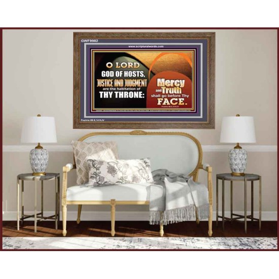 MERCY AND TRUTH SHALL GO BEFORE THEE O LORD OF HOSTS  Christian Wall Art  GWF9982  