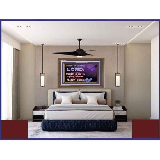 I WILL MAKE THY BORDERS OF PLEASANT STONES  Custom Modern Wall Art  GWF10612  