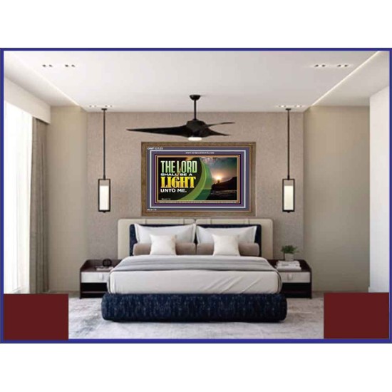 THE LORD SHALL BE A LIGHT UNTO ME  Custom Wall Art  GWF12123  