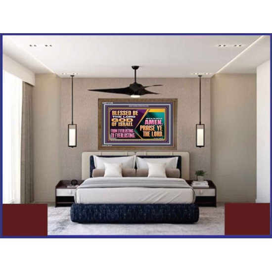 LET ALL THE PEOPLE SAY PRAISE THE LORD HALLELUJAH  Art & Wall Décor Wooden Frame  GWF13128  