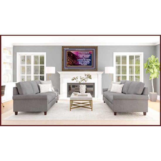 STAGGERED NOT AT THE PROMISE OF GOD  Custom Wall Art  GWF10599  